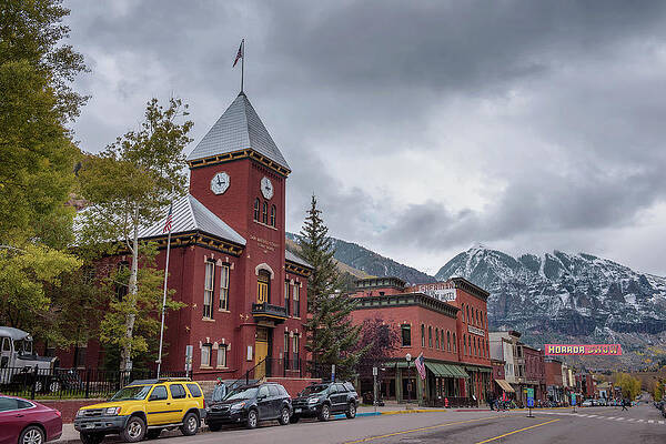 Tourism Wall Art featuring the photograph Colorado Avenue In Telluride Facing The San Joan Mountains #2 by Miroslav Liska