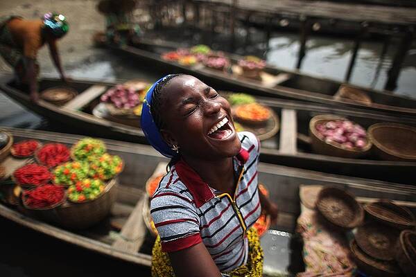 Wall Art featuring the photograph Daily Life In And Around Cotonou #2 by Dan Kitwood