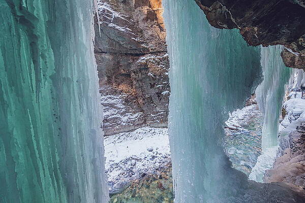 Freeze Wall Art featuring the digital art Gorge & Frozen Water, Germany #2 by Marc Hohenleitner