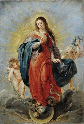 Virgin Mary and Angels Wall Art
