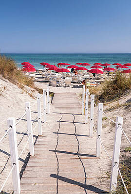 Wall Art featuring the digital art Italy, Apulia, Lecce District, Mediterranean Sea, Adriatic Sea, Adriatic Coast, Salento, Torre Specchia Ruggeri, Lido Le Cesine Beach #2 by Giovanni Simeone
