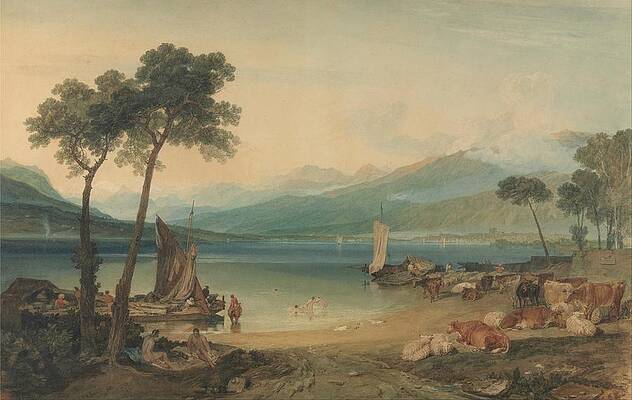 Lake Geneva and Mount Blanc Painting