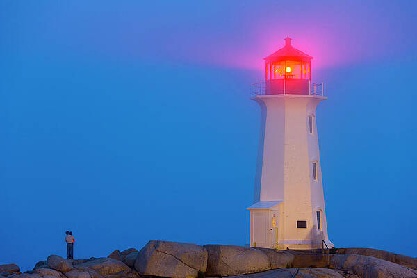 Lighthouse Wall Art featuring the digital art Lighthouse, Peggy's Cove, Canada #2 by Pietro Canali