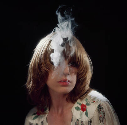 Mysterious Woman with Smoke Photograph