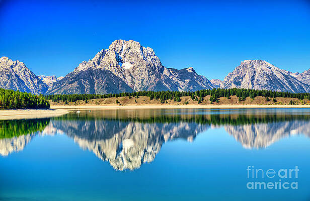 Mountain Photograph - Mt Moran In The Grand Tetons #2 by Bruce Block