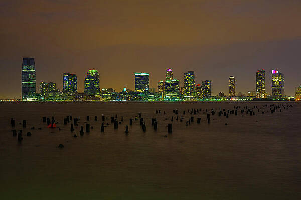 Hudson New York Wall Art featuring the digital art New Jersey Skyline & Hudson River #2 by Olimpio Fantuz