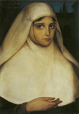 Gaze Painting - Nun by Julio Romero De Torres