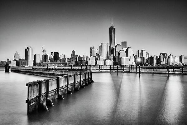 Hudson New York Wall Art featuring the digital art Nyc Skyline & Hudson River #2 by Riccardo Spila