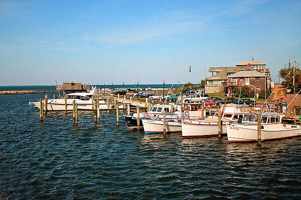 Ma Wall Art featuring the digital art Oak Bluffs Harbor, Martha's Vineyard, Ma #2 by Claudia Uripos