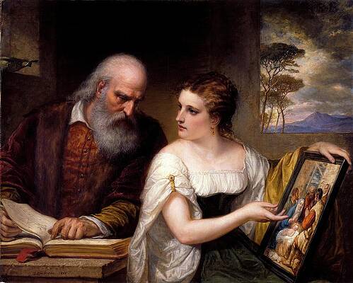Religion Wall Art featuring the painting Philosophy And Christian Art by Daniel Huntington