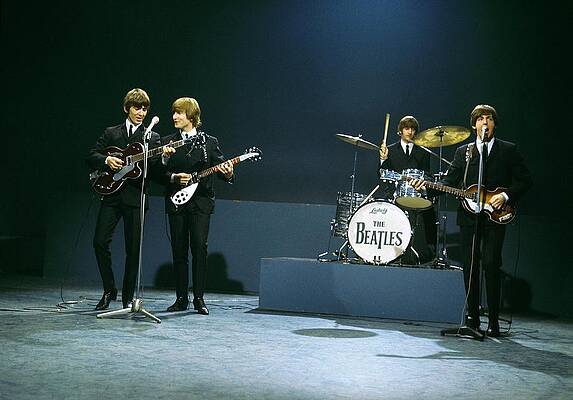 The Beatles Performing On Stage Photograph