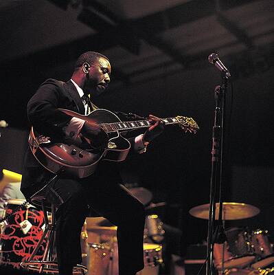 Jazz Guitar Performance Photograph
