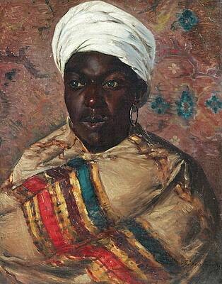 Gaze Painting - Portrait Of A Young Oriental Woman by Cesare Biseo