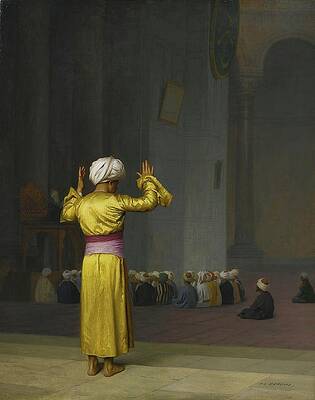 Jean Leon Gerome Painting - Prire Dans La Mosque by Jean-Leon Gerome