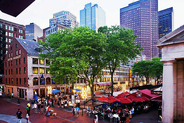 Boston Digital Art - Quincy Market, Boston #2 by Massimo Borchi