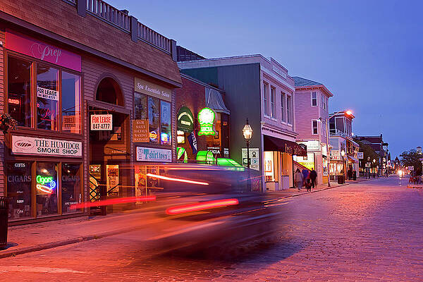 Facade Wall Art featuring the digital art Restaurant & Shops, Newport, Ri #2 by Claudia Uripos