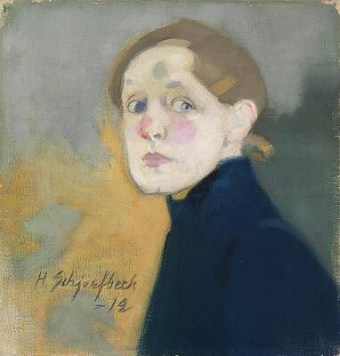 Helene Schjerfbeck Self-Portrait Painting
