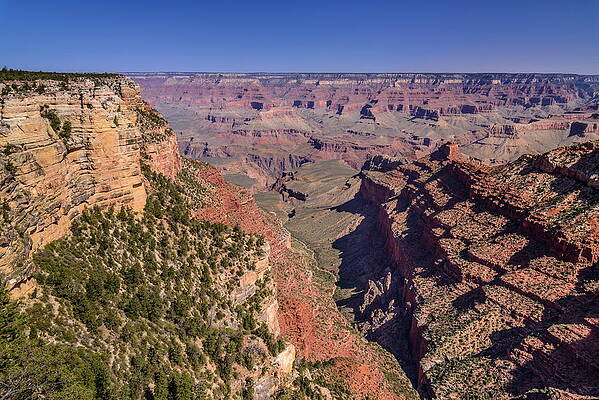 National Parks Wall Art featuring the digital art South Rim, Grand Canyon Np, Az #2 by Udo Siebig
