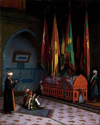 Jean Leon Gerome Painting - The Sentinel At The Sultans Tomb by Jean-leon Gerome