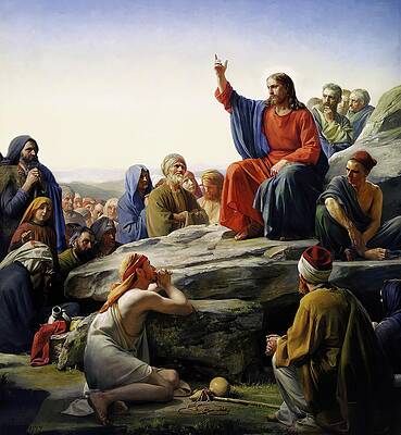 Jesus Delivering a Sermon Wall Art