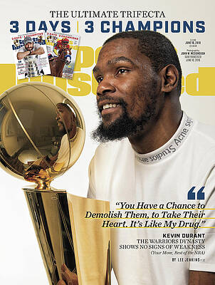 Kevin Durant Celebrates Championship Photograph