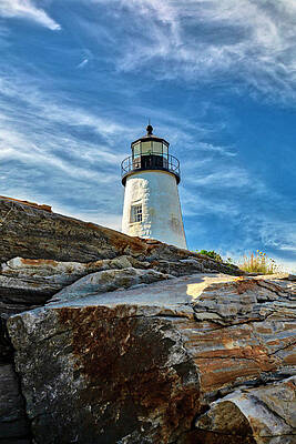 Wall Art featuring the digital art Maine, Bristol, Pemaquid Lighthouse #20 by Andres Uribe