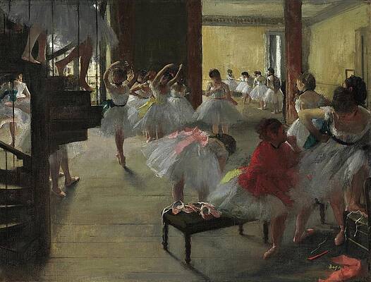 Ballet Rehearsal in Degas Style Wall Art