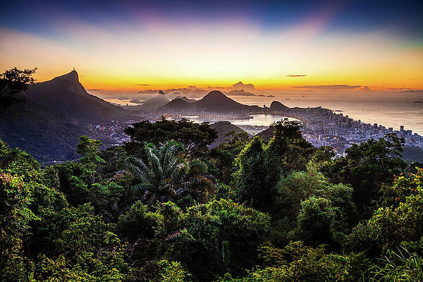 Wall Art featuring the digital art Cityscape, Rio De Janeiro, Brazil #23 by Antonino Bartuccio