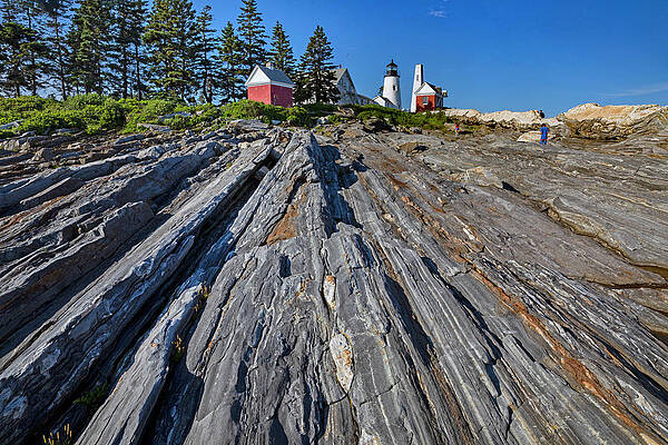 Wall Art featuring the digital art Lighthouse, Pemaquid, Maine #27 by Claudia Uripos