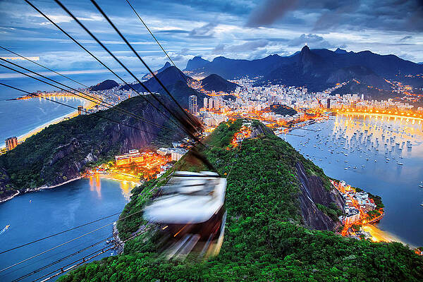 Wall Art featuring the digital art Cityscape, Rio De Janeiro, Brazil #28 by Antonino Bartuccio