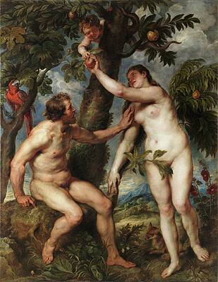 Adam and Eve in the Garden Wall Art