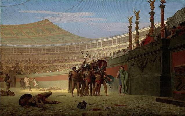 Jean Leon Gerome Painting - Ave Caesar! Morituri Te Salutant by Jean-leon Gerome