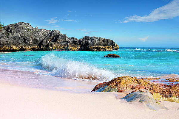 Nature Wall Art featuring the digital art Beach, South Shore, Bermuda #3 by Lumiere
