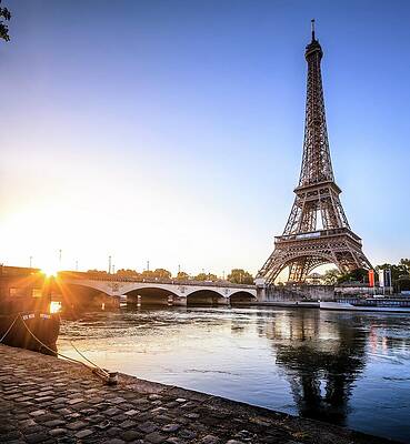 Sky Digital Art - City Of Paris Along The Seine River #3 by Antonino Bartuccio