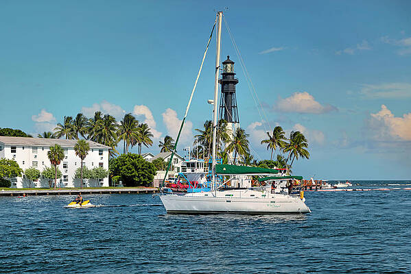 Lighthouse Digital Art - Florida, Hillsboro Beach, Hillsboro Inlet Lighthouse #3 by Glowcam