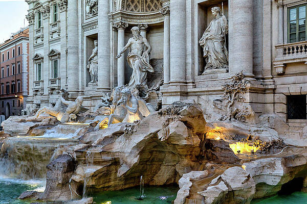 Fountain Wall Art featuring the digital art Italy, Rome, Trevi Fountain #3 by Claudia Uripos