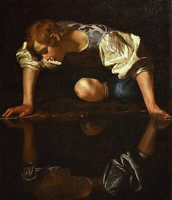 Narcissus at the Water's Edge Painting