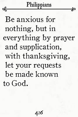 Anxious Painting - Philippians 4 6- Inspirational Quotes Wall Art Collection #7 by Mark Lawrence