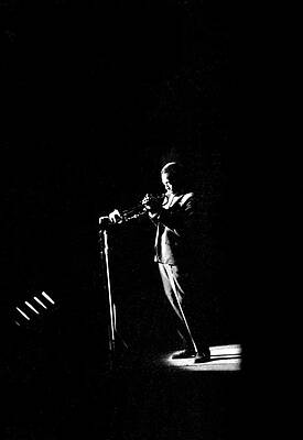 Legendary Trumpet Player in Spotlight Photograph