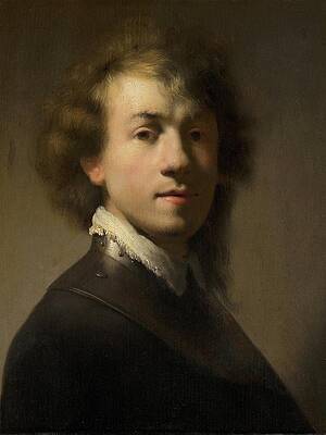 17th Century Painting - Portrait Of Rembrandt With A Gorget by Rembrandt Van Rijn