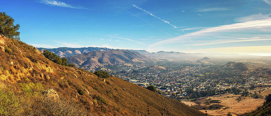 Wall Art featuring the photograph San Luis Obispo Viewed From The Cerro Peak #3 by Miroslav Liska