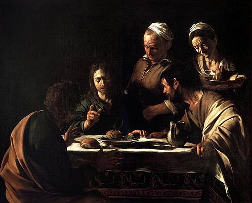 17th Century Painting - Supper At Emmaus by Michelangelo Merisi Da Caravaggio