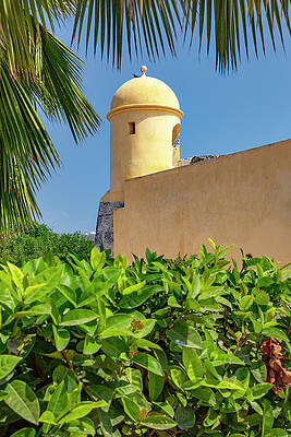 Wall Art featuring the digital art Watch Tower, Cartagena, Colombia #3 by Claudia Uripos