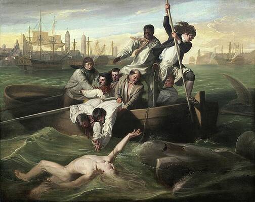 John Singleton Copley Painting - Watson And The Shark by John Singleton Copley