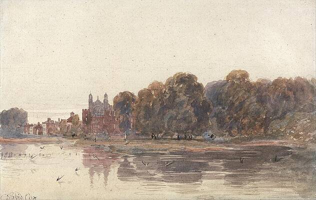 David Cox Painting - Eton From The Thames by David Cox