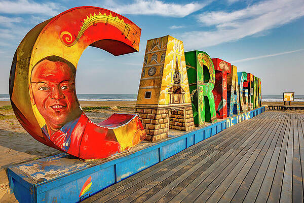 Wall Art featuring the digital art Giant Cartagena Sign, Colombia #4 by Claudia Uripos