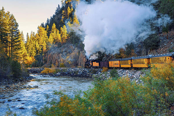Summer Wall Art featuring the photograph Historic Steam Engine Train In Colorado, USA #4 by Miroslav Liska