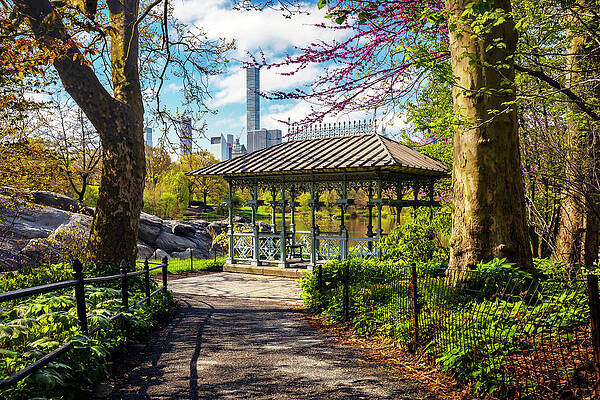 Architecture Digital Art - Ladies' Pavilion, Central Park Nyc #4 by Claudia Uripos