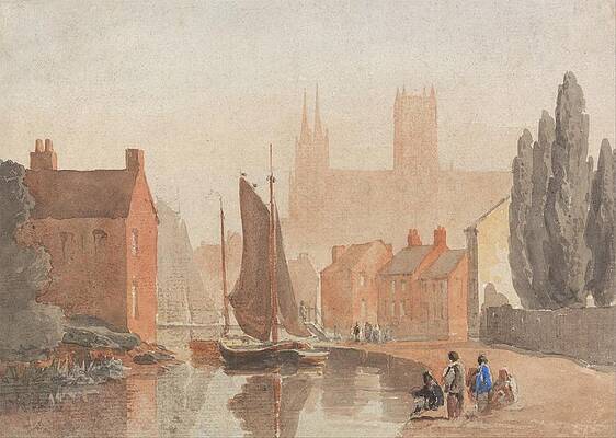 Lincoln Cathedral and Brayford Pool Painting