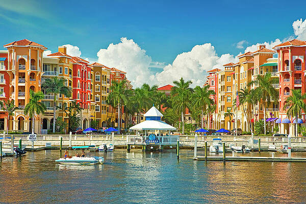 Florida Wall Art featuring the digital art Naples Florida #4 by Laura Zeid